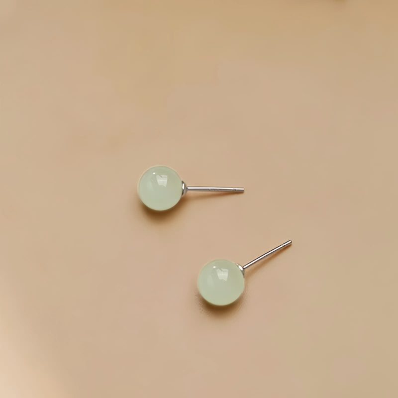 Jade Beaded Luck Stud Earrings Jade Beaded Luck Stud Earrings