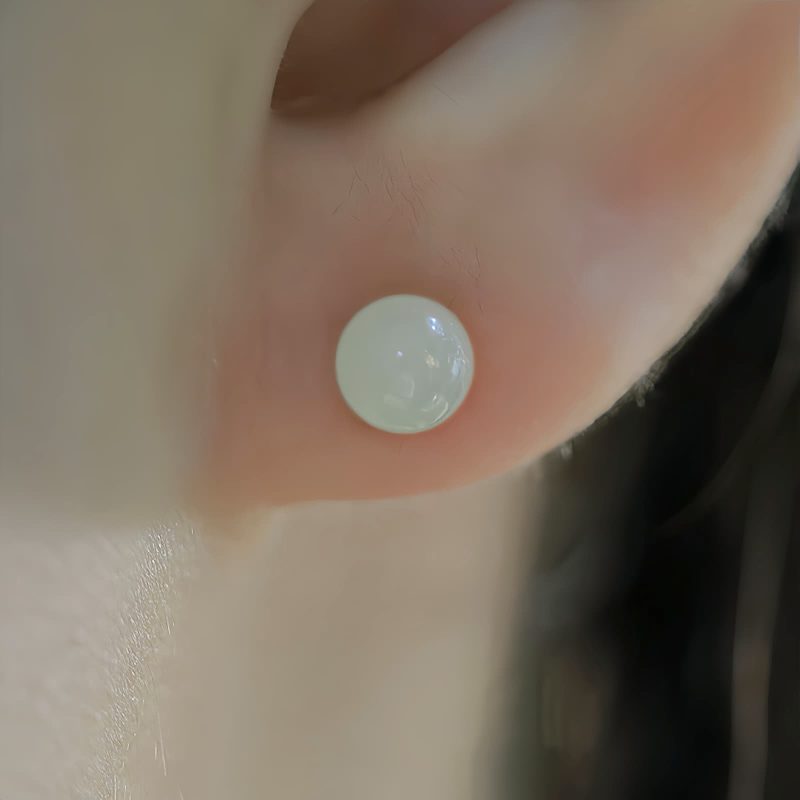 Jade Beaded Luck Stud Earrings Jade Beaded Luck Stud Earrings