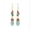 Jade Magnolia Flower Dangle Earrings Jade Magnolia Flower Dangle Earrings