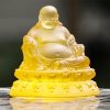 Liuli Crystal Laughing Buddha Wealth Statue Liuli Crystal Laughing Buddha Wealth Statue