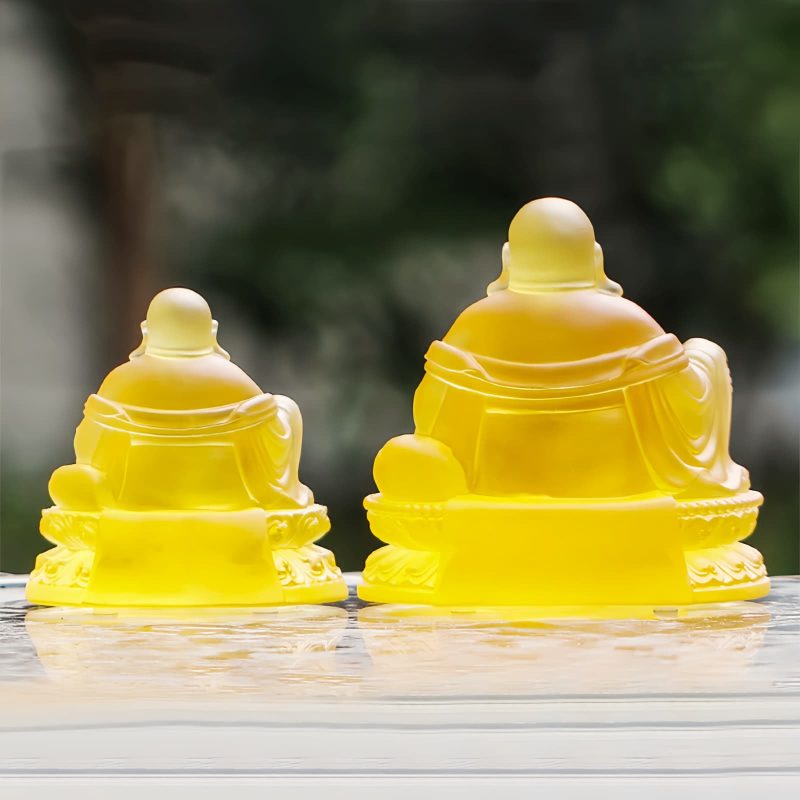 Liuli Crystal Laughing Buddha Wealth Statue Liuli Crystal Laughing Buddha Wealth Statue