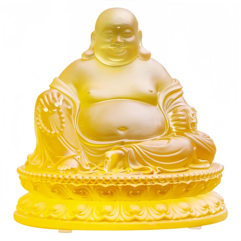 Liuli Crystal Laughing Buddha Wealth Statue Liuli Crystal Laughing Buddha Wealth Statue