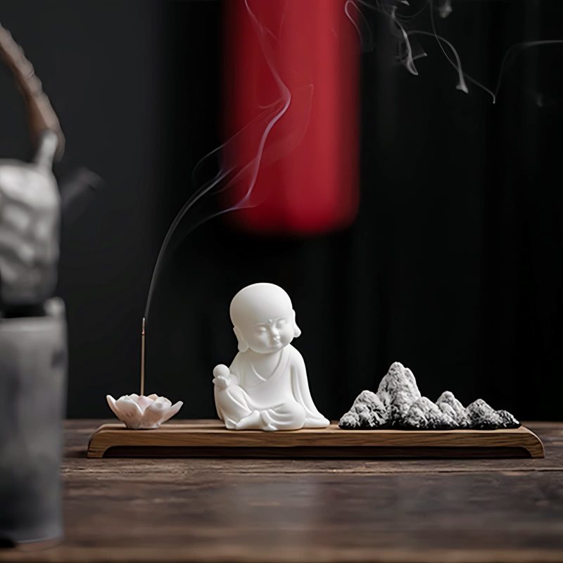 Lotus Kwan Yin Ceramic Incense Burner Lotus Kwan Yin Ceramic Incense Burner