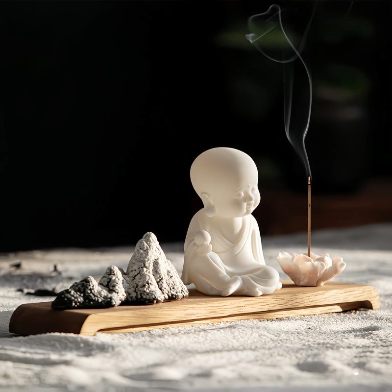 Lotus Kwan Yin Ceramic Incense Burner Lotus Kwan Yin Ceramic Incense Burner