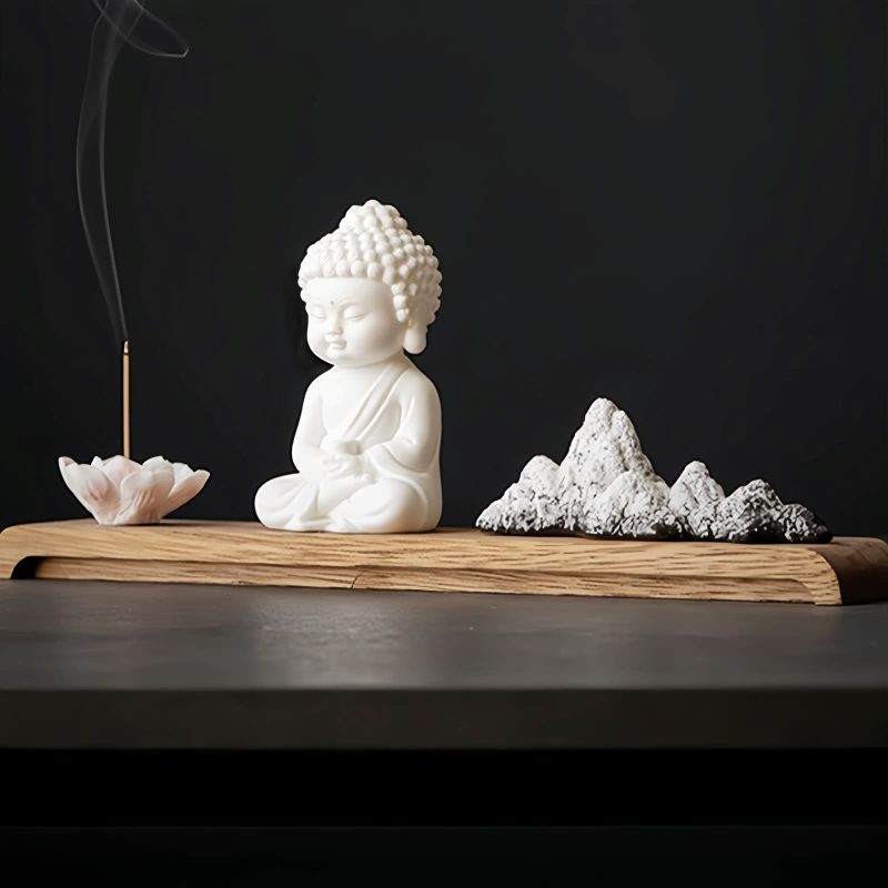 Lotus Kwan Yin Ceramic Incense Burner Lotus Kwan Yin Ceramic Incense Burner