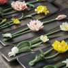 Lotus Peony Ceramic Incense Burner Lotus Peony Ceramic Incense Burner