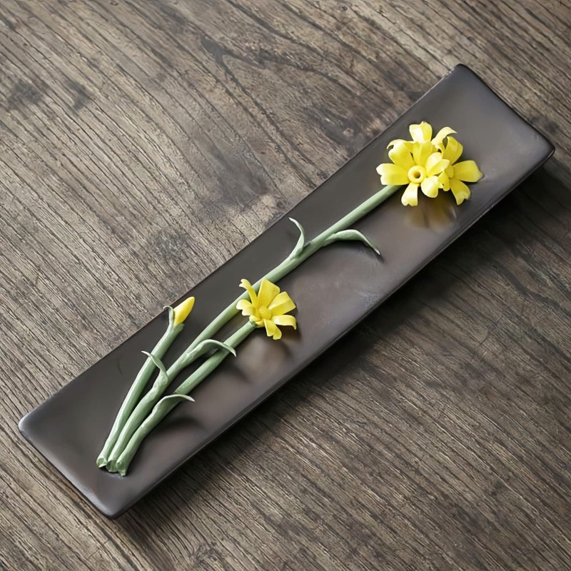 Lotus Peony Ceramic Incense Burner Lotus Peony Ceramic Incense Burner