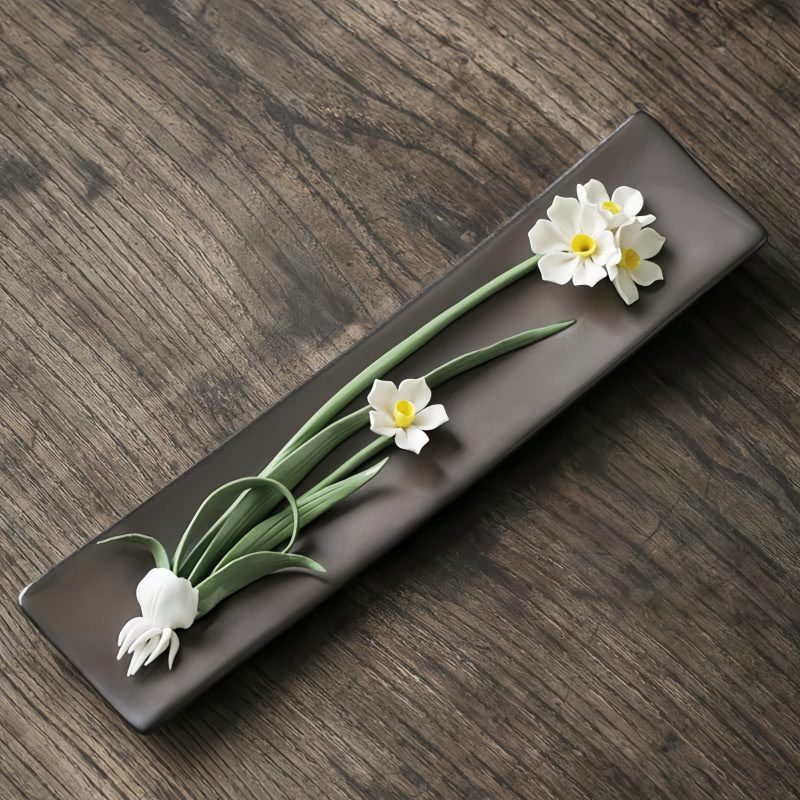 Lotus Peony Ceramic Incense Burner Lotus Peony Ceramic Incense Burner