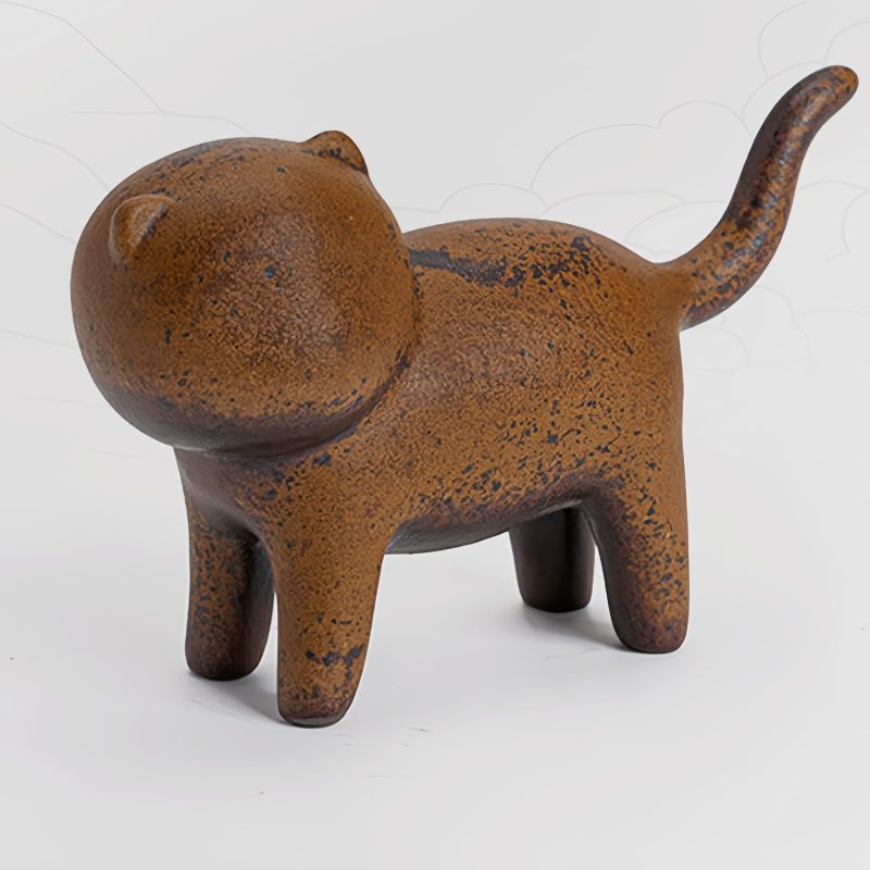 Mini Ceramic Cat Feng Shui Decoration Mini Ceramic Cat Feng Shui Decoration