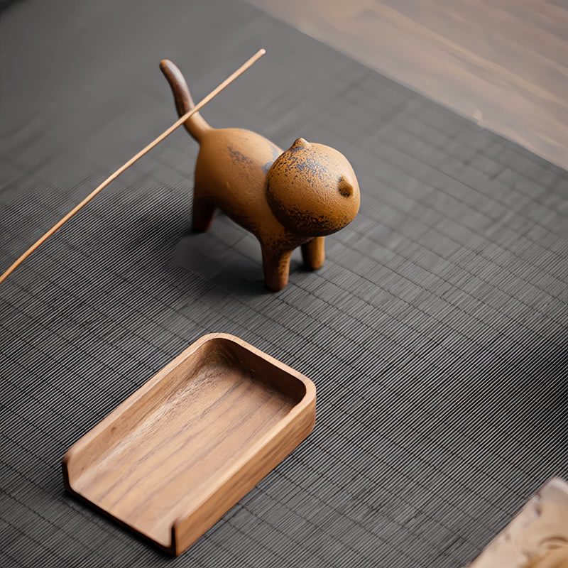 Mini Ceramic Cat Feng Shui Decoration Mini Ceramic Cat Feng Shui Decoration