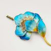 Mulberry Silk Blue Flower Brooch Mulberry Silk Blue Flower Brooch