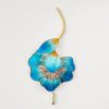 Mulberry Silk Blue Flower Brooch Mulberry Silk Blue Flower Brooch