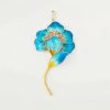 Mulberry Silk Blue Flower Brooch Mulberry Silk Blue Flower Brooch