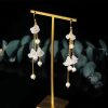 Pearl Flower Petal Luck Drop Earrings Pearl Flower Petal Luck Drop Earrings