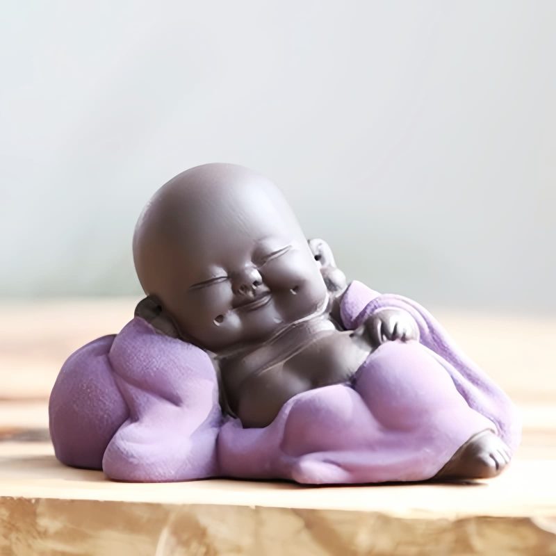紫砂弥勒笑佛摆件 Purple Clay Maitreya Laughing Buddha Decoration