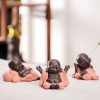 紫砂弥勒笑佛摆件 Purple Clay Maitreya Laughing Buddha Decoration