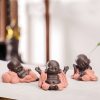 紫砂弥勒笑佛摆件 Purple Clay Maitreya Laughing Buddha Decoration