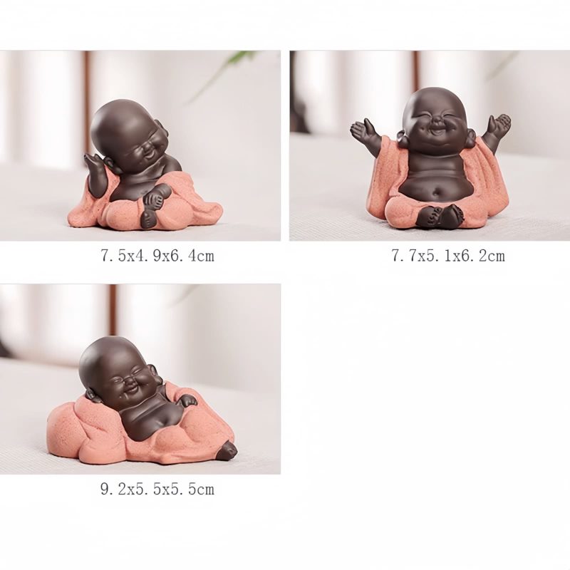 紫砂弥勒笑佛摆件 Purple Clay Maitreya Laughing Buddha Decoration