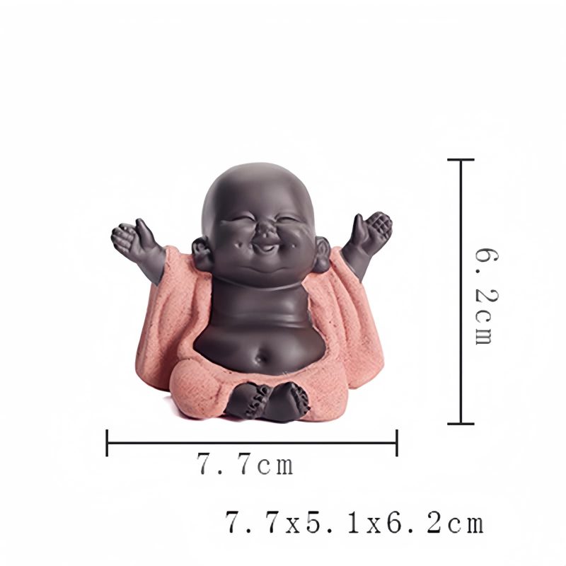 紫砂弥勒笑佛摆件 Purple Clay Maitreya Laughing Buddha Decoration