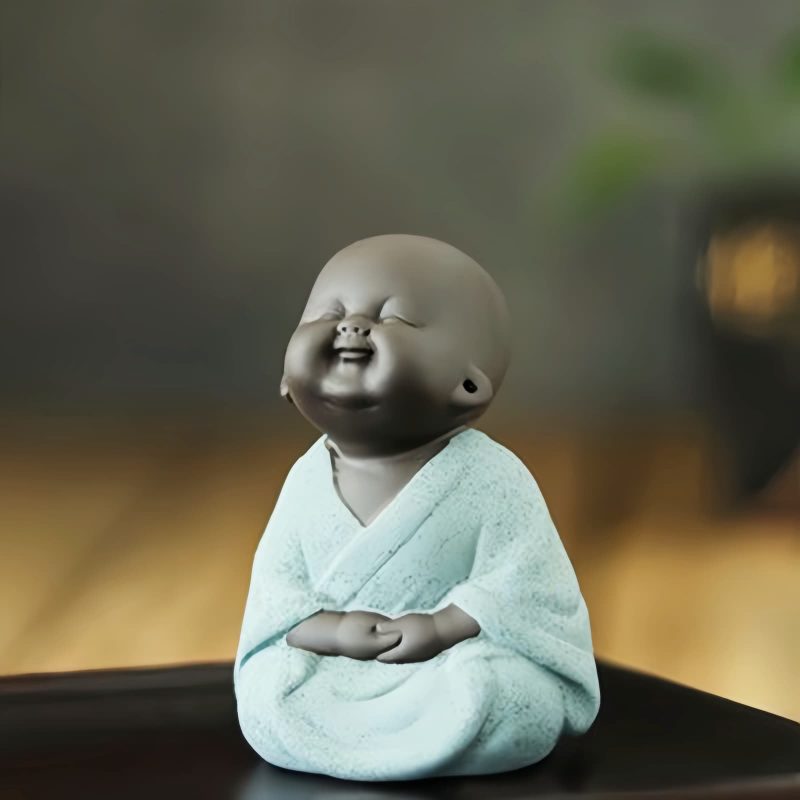 紫砂弥勒笑佛摆件 Purple Clay Maitreya Laughing Buddha Decoration