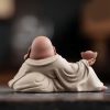 Purple Clay Maitreya Wealth Buddha Statue Purple Clay Maitreya Wealth Buddha Statue