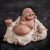 Purple Clay Maitreya Wealth Buddha Statue Purple Clay Maitreya Wealth Buddha Statue