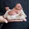 Purple Clay Maitreya Wealth Buddha Statue Purple Clay Maitreya Wealth Buddha Statue