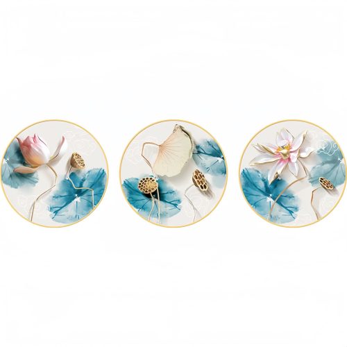 PVC Lotus Flower Wall Art Stickers