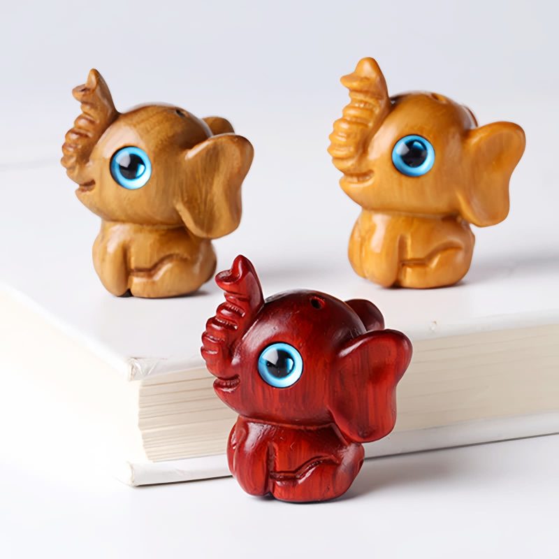 Red Sandalwood Mini Elephant Decoration Red Sandalwood Mini Elephant Decoration