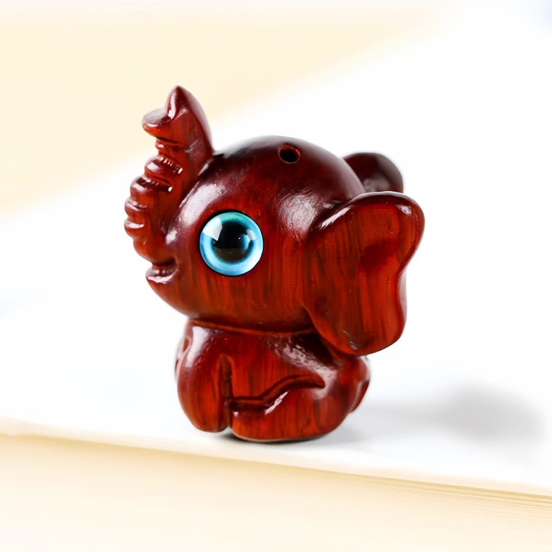 Red Sandalwood Mini Elephant Decoration Red Sandalwood Mini Elephant Decoration