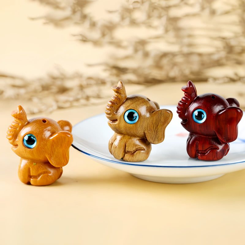 Red Sandalwood Mini Elephant Decoration Red Sandalwood Mini Elephant Decoration