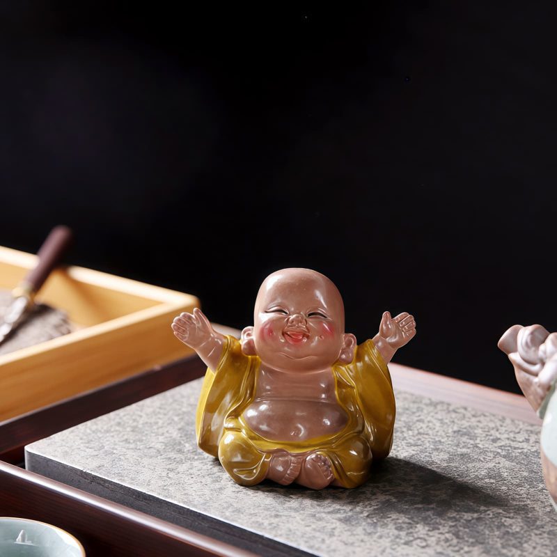Resin Color Changing Laughing Buddha Figurine Resin Color Changing Laughing Buddha Figurine