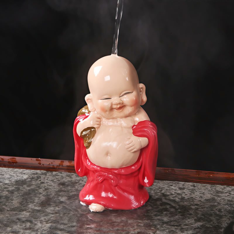 Resin Color Changing Laughing Buddha Figurine Resin Color Changing Laughing Buddha Figurine
