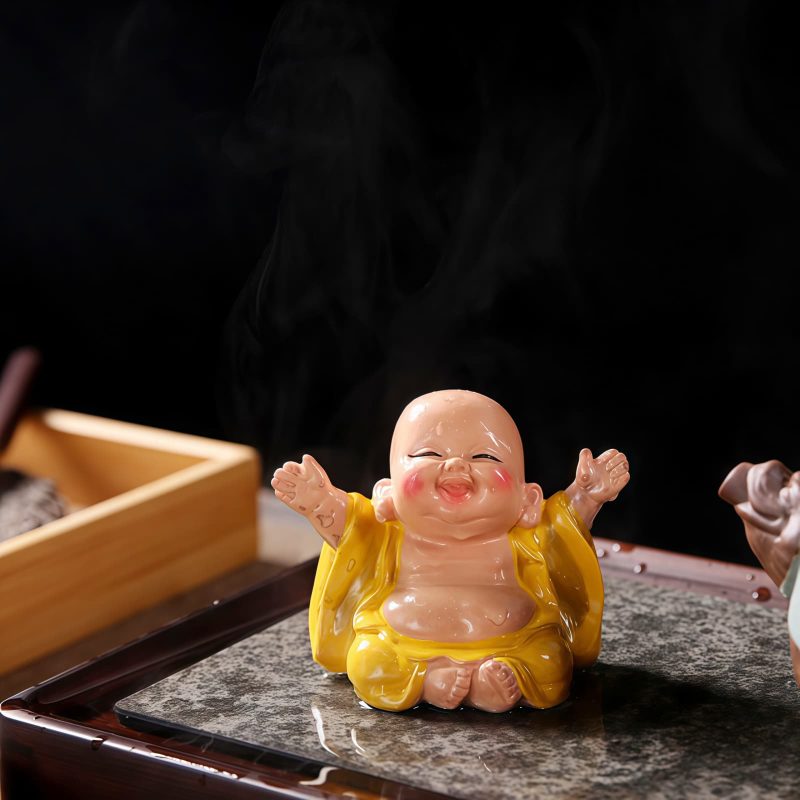 Resin Color Changing Laughing Buddha Figurine Resin Color Changing Laughing Buddha Figurine