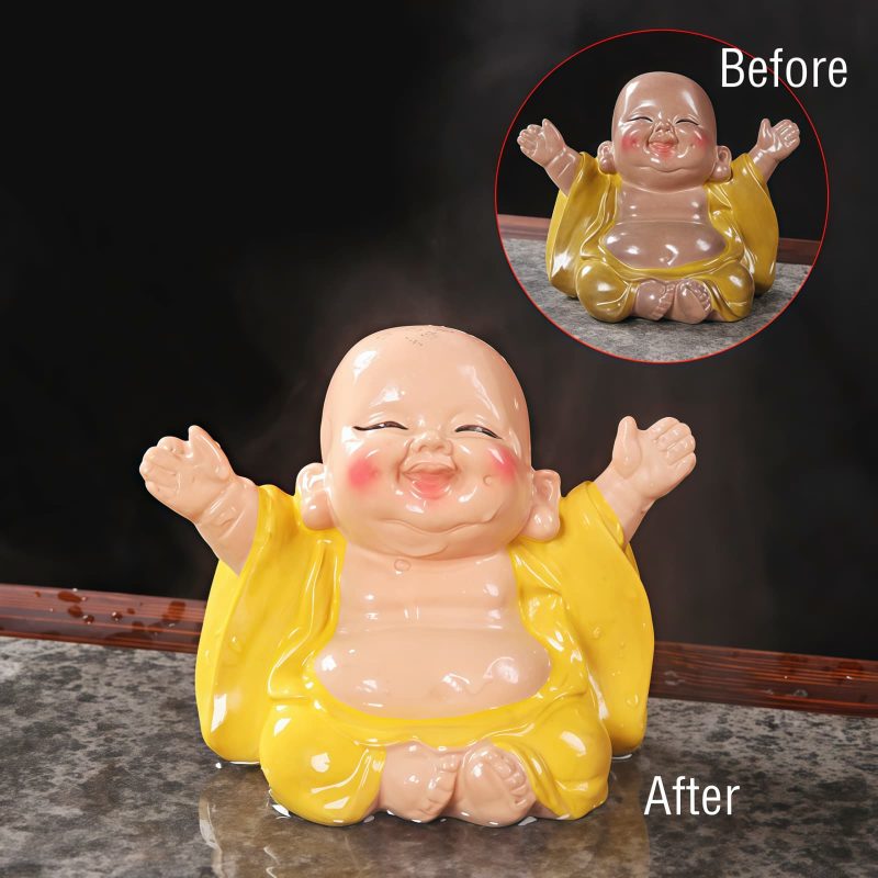 Resin Color Changing Laughing Buddha Figurine Resin Color Changing Laughing Buddha Figurine