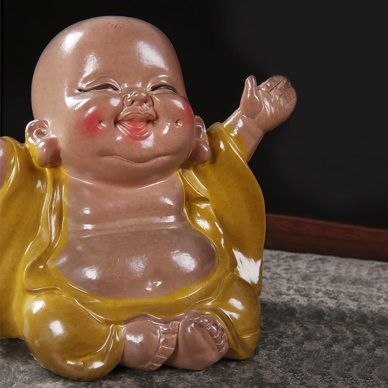 Resin Color Changing Laughing Buddha Figurine Resin Color Changing Laughing Buddha Figurine
