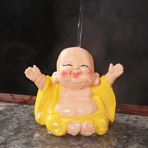 幸運を呼ぶ「布袋様」の変色置物｜樹脂製 茶寵・風水インテリア