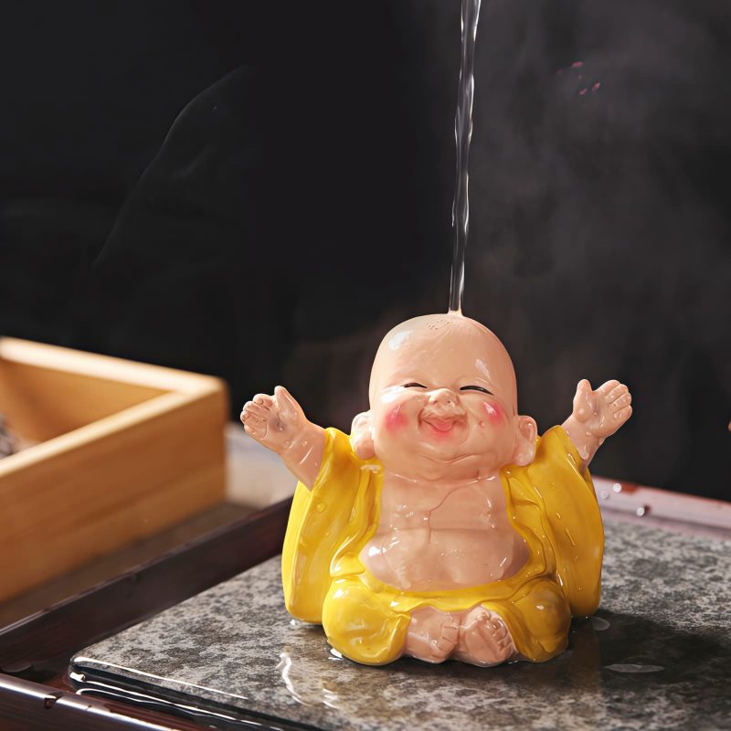 Resin Color Changing Laughing Buddha Figurine Resin Color Changing Laughing Buddha Figurine