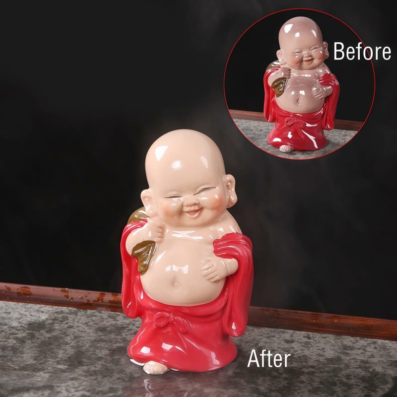 Resin Color Changing Laughing Buddha Figurine Resin Color Changing Laughing Buddha Figurine