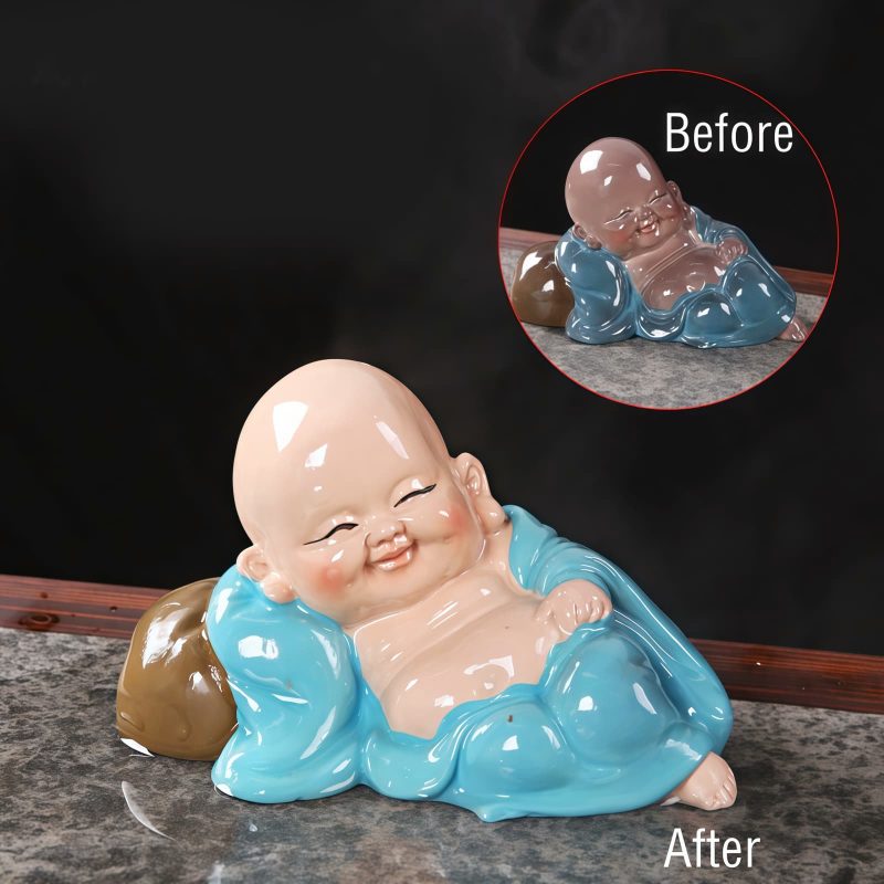Resin Color Changing Laughing Buddha Figurine Resin Color Changing Laughing Buddha Figurine