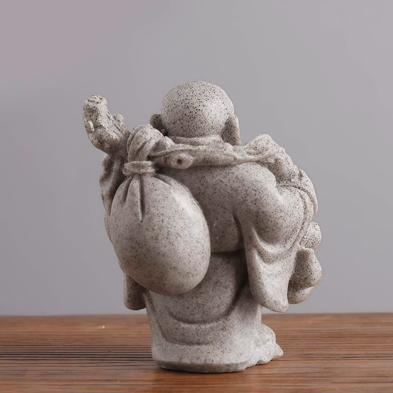 招福置物 笑佛像 レジン製 Resin Laughing Buddha Home Blessing Statue