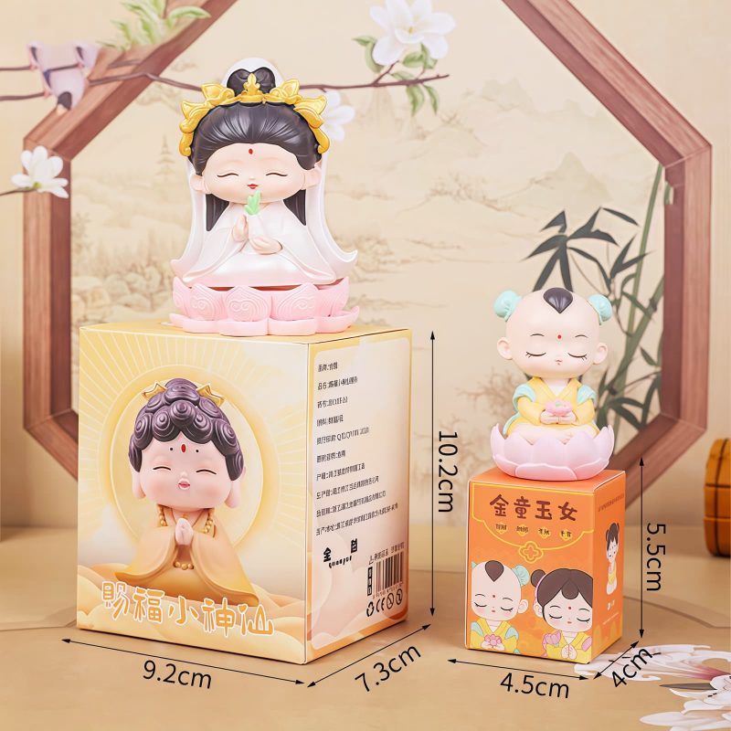 Estatua de Avalokiteshvara en Flor de Loto para Armonía en el Hogar Resin Avalokitesvara Lotus Statue for Harmony Home Decor