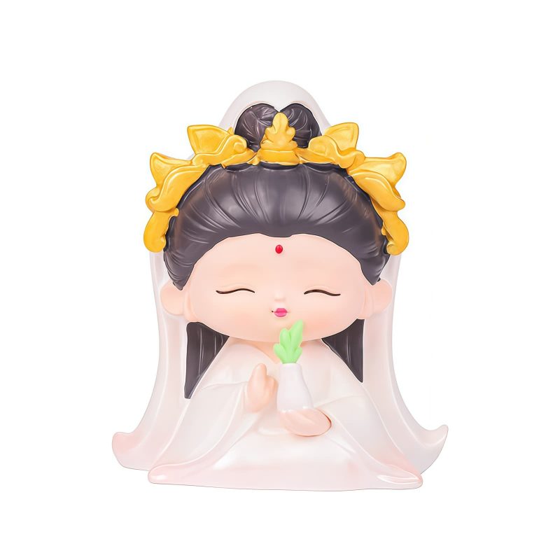 Estatua de Avalokiteshvara en Flor de Loto para Armonía en el Hogar Resin Avalokitesvara Lotus Statue for Harmony Home Decor
