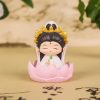 Estatua de Avalokiteshvara en Flor de Loto para Armonía en el Hogar Resin Avalokitesvara Lotus Statue for Harmony Home Decor