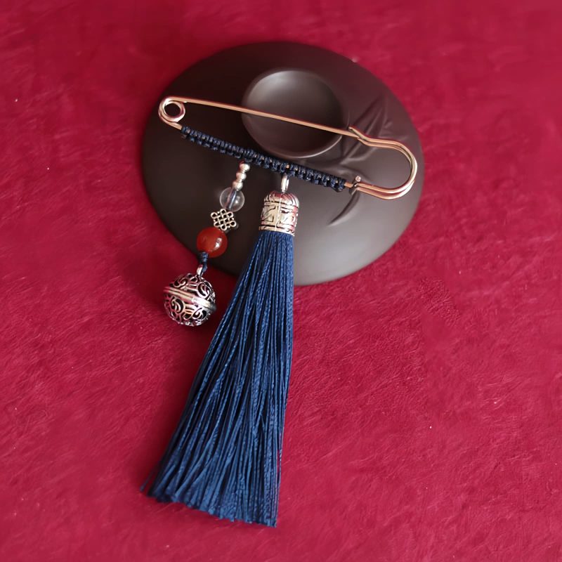 Retro Copper Bell Tassels Brooch Retro Copper Bell Tassels Brooch
