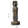 Rusty Iron Powder Kwan Yin Statue - Three-Faced Compassion Symbol Rusty Iron Powder Kwan Yin Statue - Three-Faced Compassion Symbol