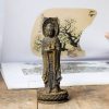 Rusty Iron Powder Kwan Yin Statue - Three-Faced Compassion Symbol Rusty Iron Powder Kwan Yin Statue - Three-Faced Compassion Symbol