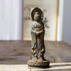 Rusty Iron Powder Kwan Yin Statue - Three-Faced Compassion Symbol Rusty Iron Powder Kwan Yin Statue - Three-Faced Compassion Symbol