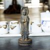 Rusty Iron Powder Kwan Yin Statue - Three-Faced Compassion Symbol Rusty Iron Powder Kwan Yin Statue - Three-Faced Compassion Symbol