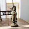 Rusty Iron Powder Kwan Yin Statue - Three-Faced Compassion Symbol Rusty Iron Powder Kwan Yin Statue - Three-Faced Compassion Symbol